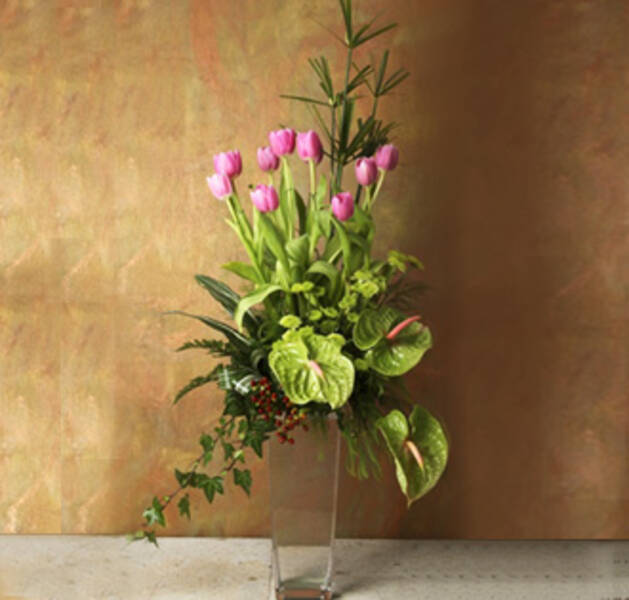 TULIPANES ROSAS(solicitar dos dias de anticipacion)