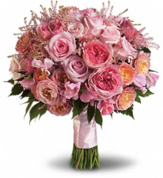 Bouquet de rosas rosas